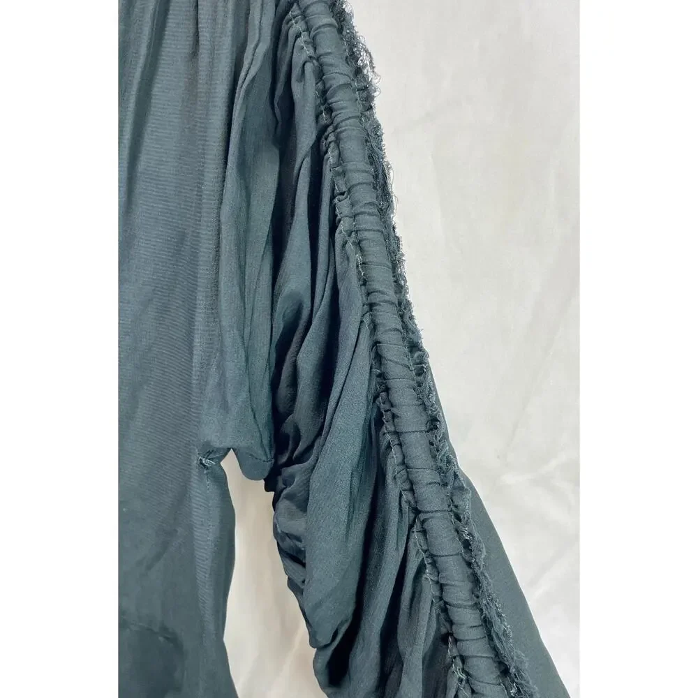 MARNI Italy Ruched Long Sleeve Raw Edge Distressed Shift Dress Sz. 38 MSRP $1850 - Picture 4 of 4